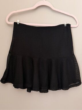 Guess Black Knit Flared Skirt